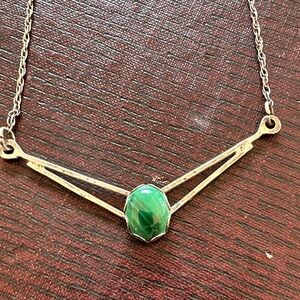 Elegant Green Malachite Stone Necklace